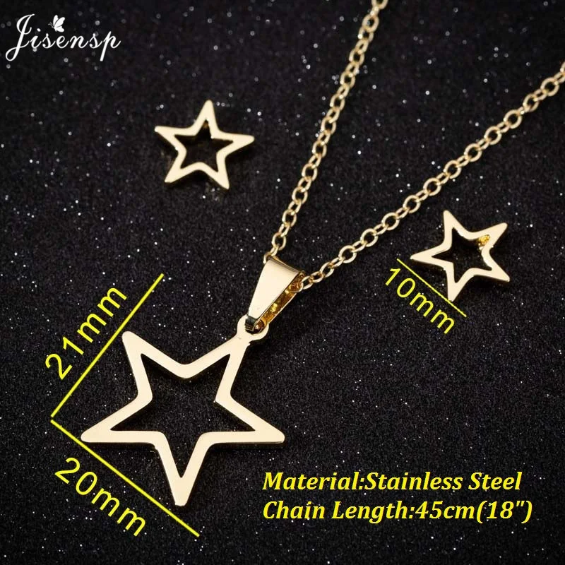 Ювелирные наборы Jisensp из нержавеющей стали для женщин модные серьги-гвоздики со