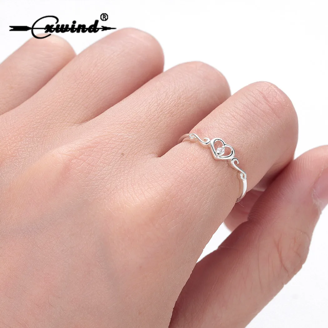 Cxwind модные сердца Бесконечность слияние кольцо любовь кольца для женщин