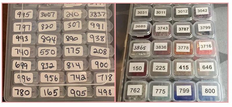 

196pcs stickers Diamond Classification Storage Distinguish Label Stickers Diamond Painting Accessory Embroidery Tools