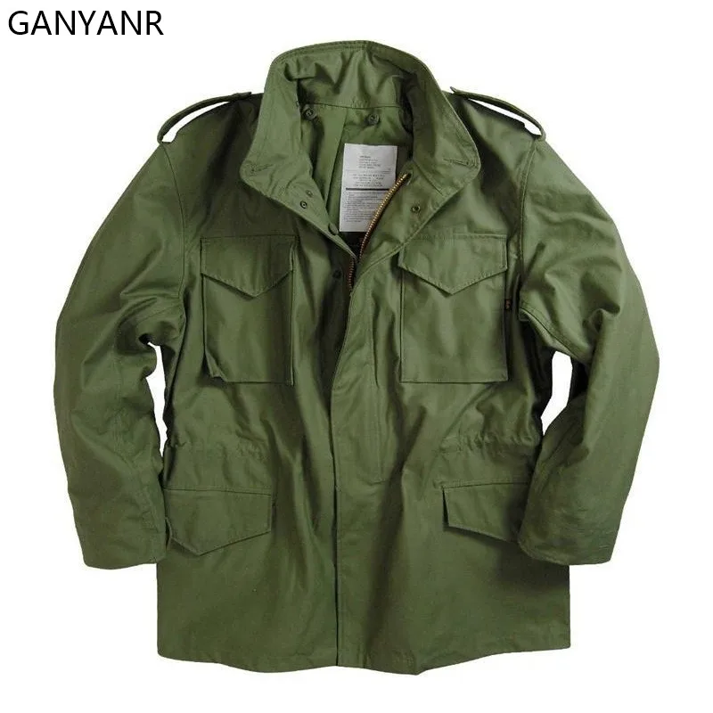 

GANYANR Hiking Hunting Jackets Men Windbreaker Gore Tex Autumn Rain Coat Softshell Outdoor Fishing Hoodies Waterproof Military