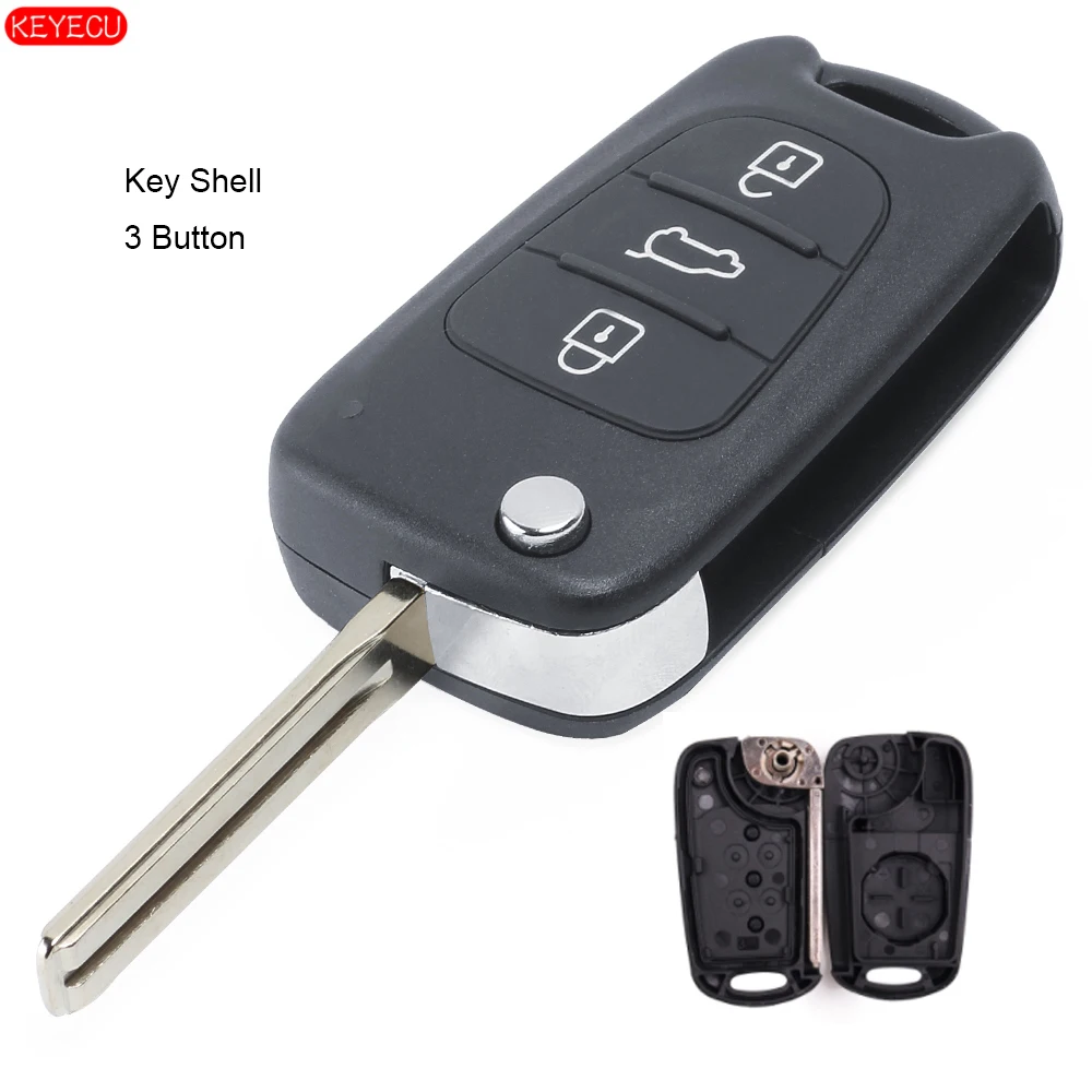 Keyecu складной чехол для ключей с дистанционным управлением 3 кнопки Kia Picanto Ceed Pro