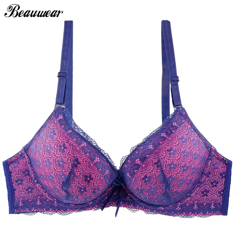 Beauwear плотная чашка в Корейском стиле с вышивкой бюстгальтер эффектом пуш ап