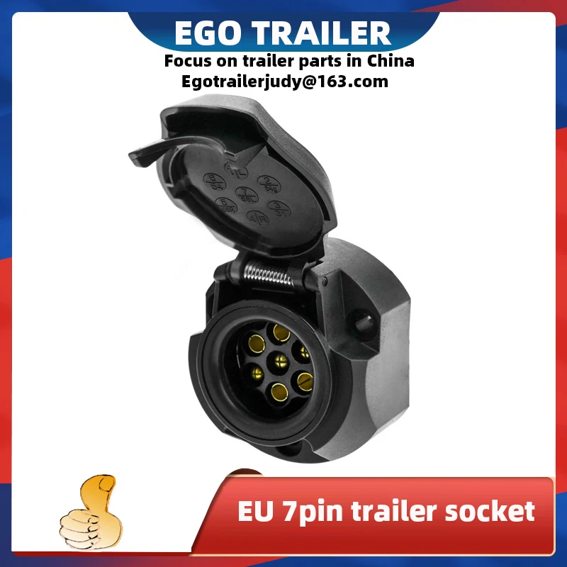 

EGO E4 APPROVAL 7 Pin trailer connector plastic round socket female plug