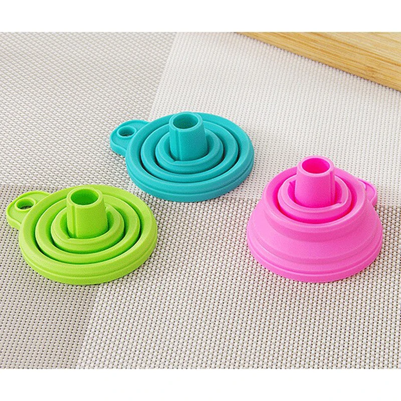 1 шт. Новый мини Силиконовый складной воронки кухонные инструменты