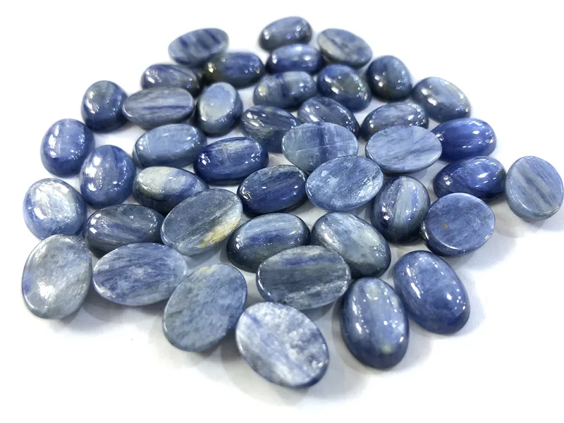 

natural kyanite cabochon loose gemstone CABS 10x14mm oval semi-precious stone for jewelry making free shipping pendant
