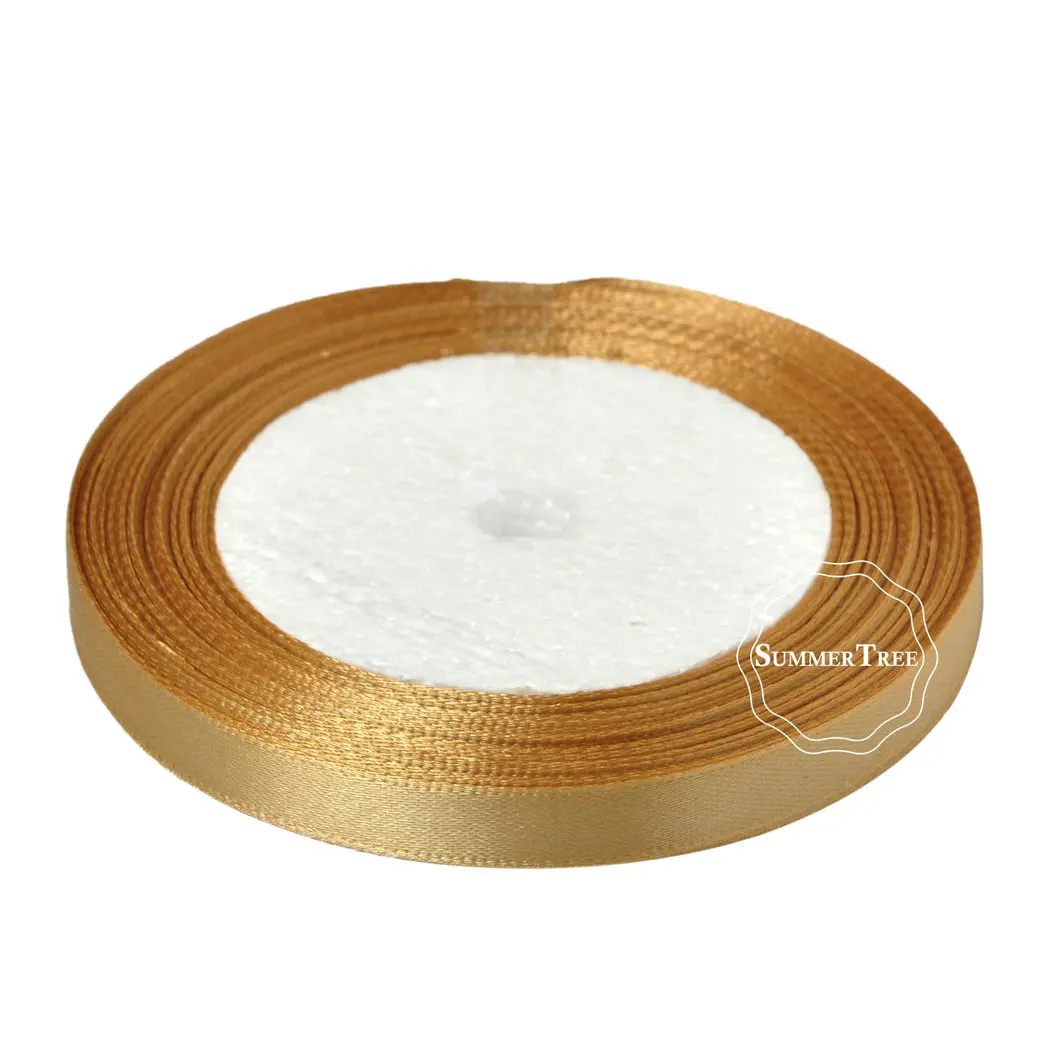 25 ярдов 3/8 дюйма 10 мм атласная лента пояс подарок бант сделай сам ремесло товары