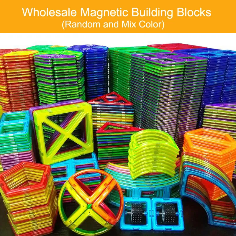 Dise&ntilde;ador Constructor magn&eacute;tico tama&ntilde;o grande im&aacute;n bloques de construcci&oacute;n ilumine ladrillos magn&eacute;ticos juguetes para ni&ntilde;os de regalo-5