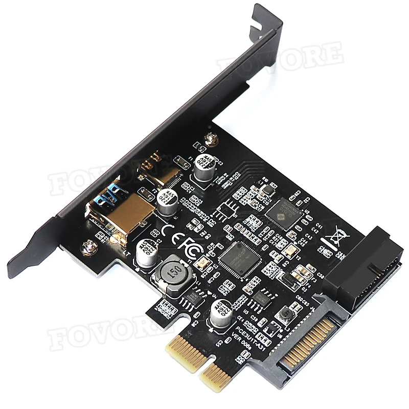 USB 3 1 Type-C PCI e контроллер адаптер PCIe USB3.1 Тип C 19pin 19 pin спереди PCI-e USB3 карты расширения