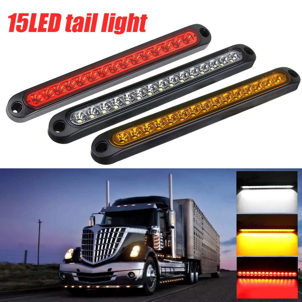 

12v 15LED Truck Trailer Lights Stop Warn Turn Signal Brake Lamp Waterproof Car Rear Indicator Marker Turn Signal Stop Warning