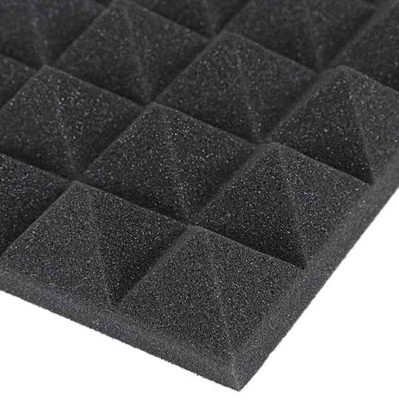 

24 Pcs Acoustic Foam Board,Studio Wedge Tile,Acoustic Foam Soundproof Pyramid Studio Treatment Wall Panel,5X30X30cm