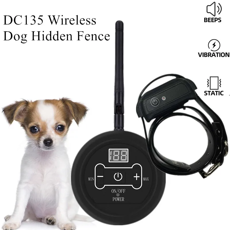 DC135 беспроводной собачий скрытый забор 150 м Электронный тренировочный ошейник