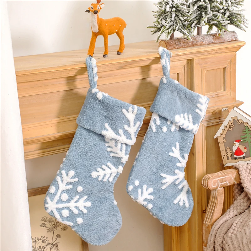 

Белые снежинки, конфеты, носки, подарочные пакеты, рождественские украшения, украшения для рождественской елки 2022, 1 шт.