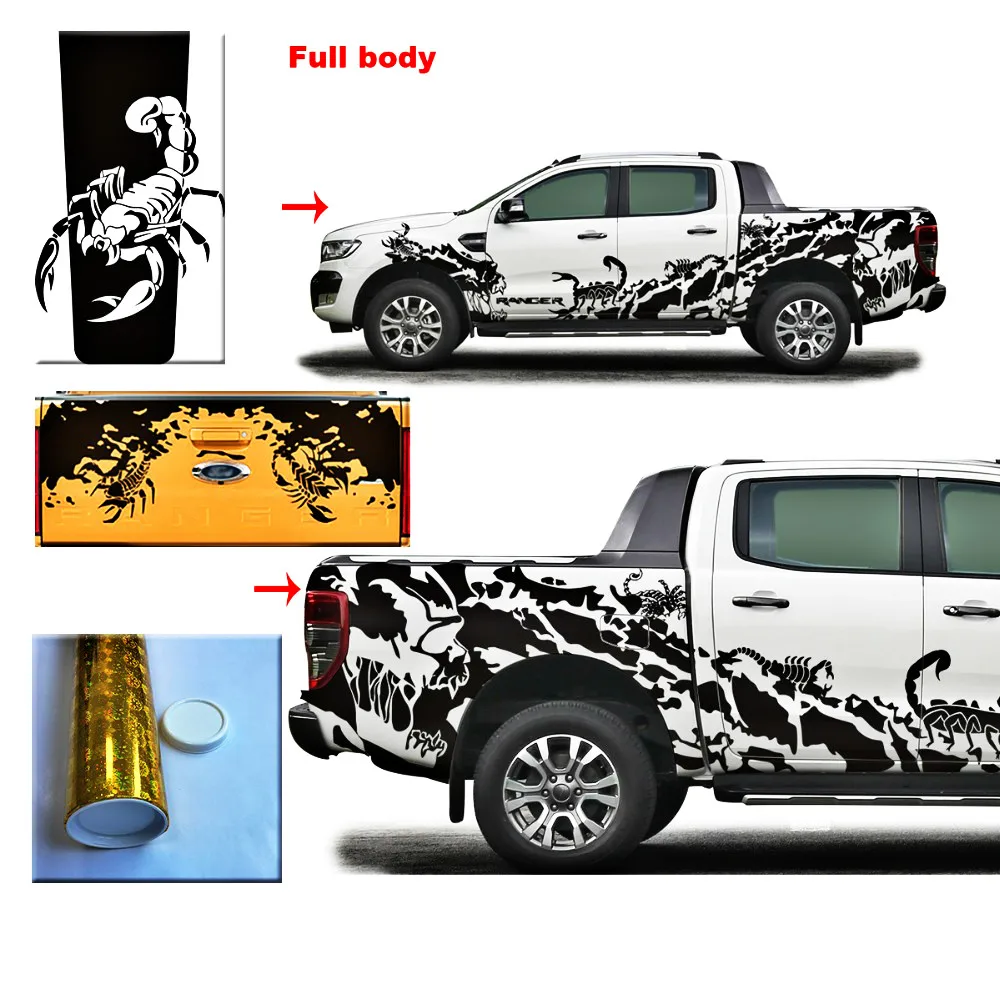 Боковые наклейки с грязевым черепом ядовитая наклейка на капюшон скорпиона и