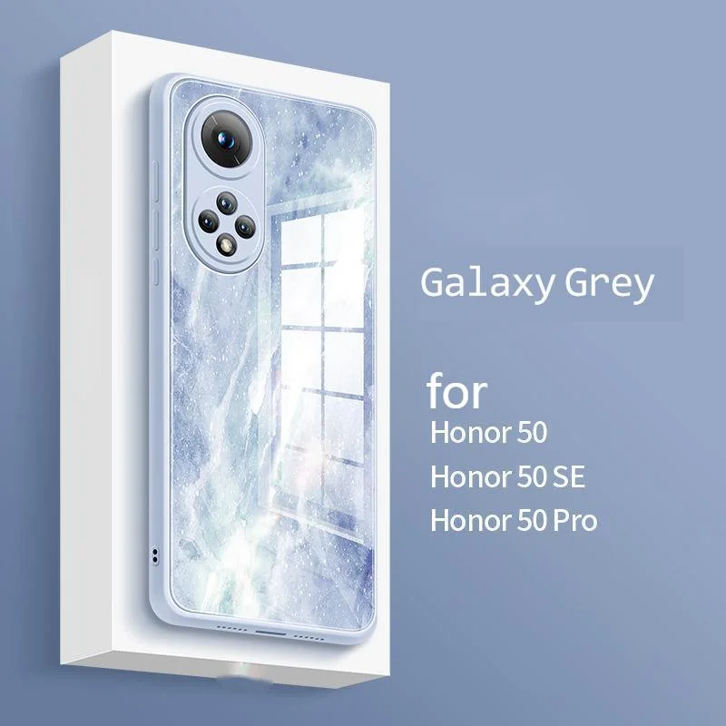 

For glory 50 mobile phone case for honor50pro tempered glass fall for huawei 50se lens full package color painting small fresh