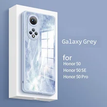 For glory 50 mobile phone case for honor50pro tempered glass fall for huawei 50se lens full package color painting small fresh