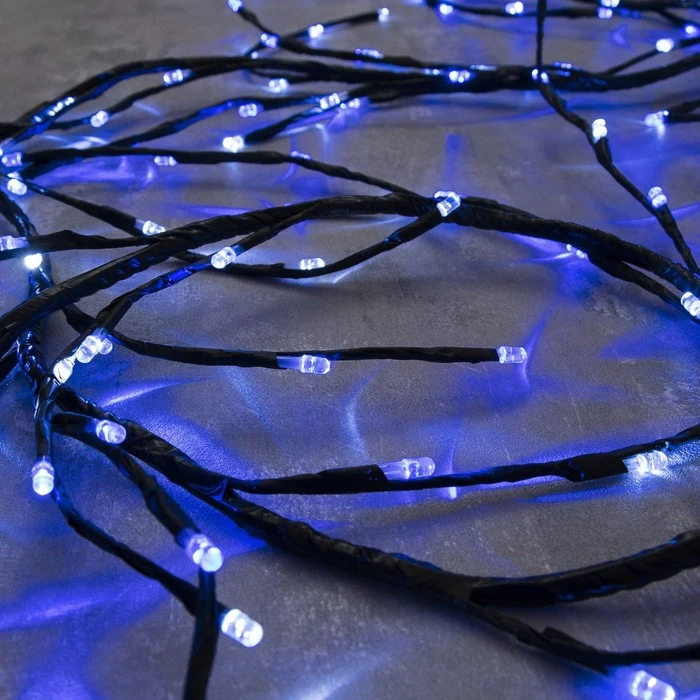 Ветка светодиодная Д:3 м Н.Т. LED 160/40 эффект мерцания 220 В БЕЛО СИНИЙ 3652327|Наружное
