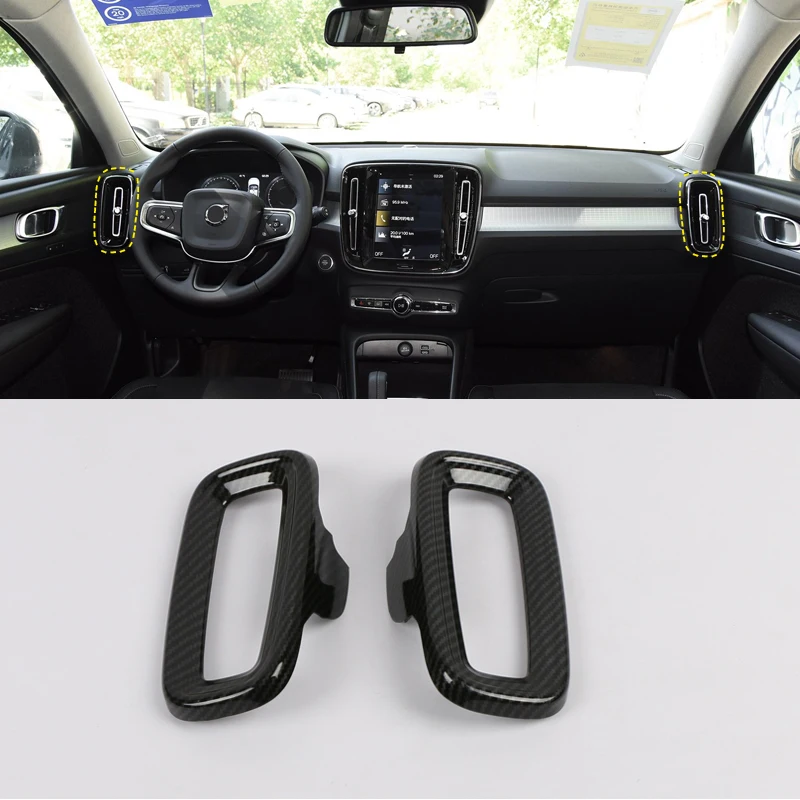 Для Volvo XC40 2018 2019 2020 ABS Стайлинг автомобиля внутренняя верхняя боковая консоль