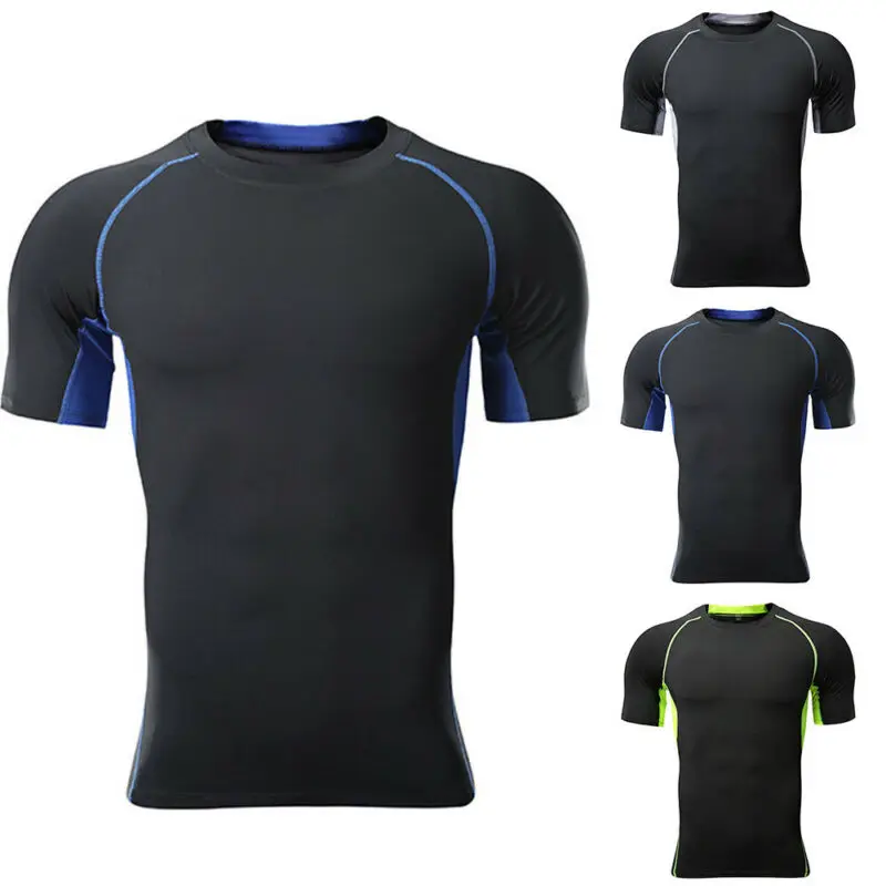 

Mens Plain T-Shirt Fitness Gym Running Sportswear Short Sleeve Comfort Tops Tee