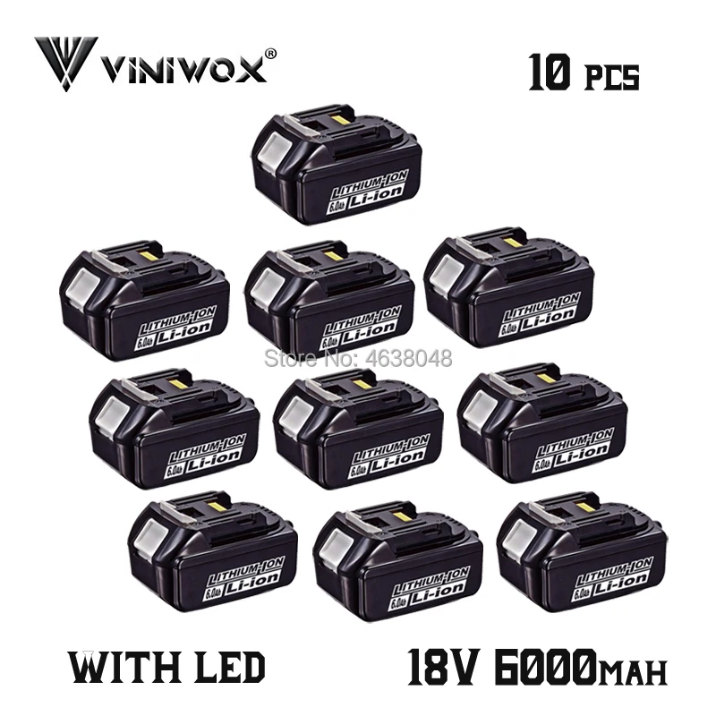 Литий ионный аккумулятор для Makita 18 в BL1840 BL1830 BL1850 BL1815 LXT400 6000 мАч|Перезаряжаемые