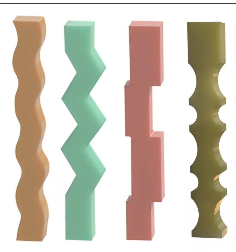 Волнистая форма для свечей силиконовая неправильной формы в виде полоски