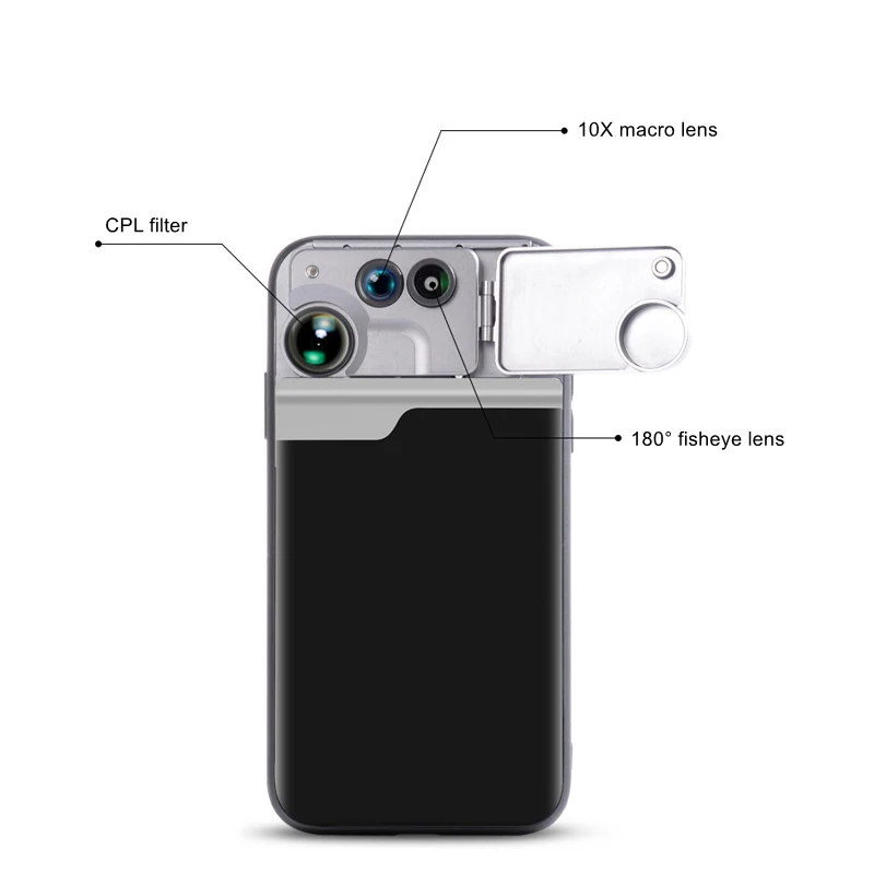 Чехол для объектива iphone 11 Pro Max 10X 20X макро объектив рыбий глаз 2X телеобъектив CPL