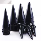 1 шт. прозрачные черные ушные конусные носилки расширитель Калибр акриловые пирсинг для женщин и мужчин панк очаровательные ювелирные изделия для тела 1,6-24 мм