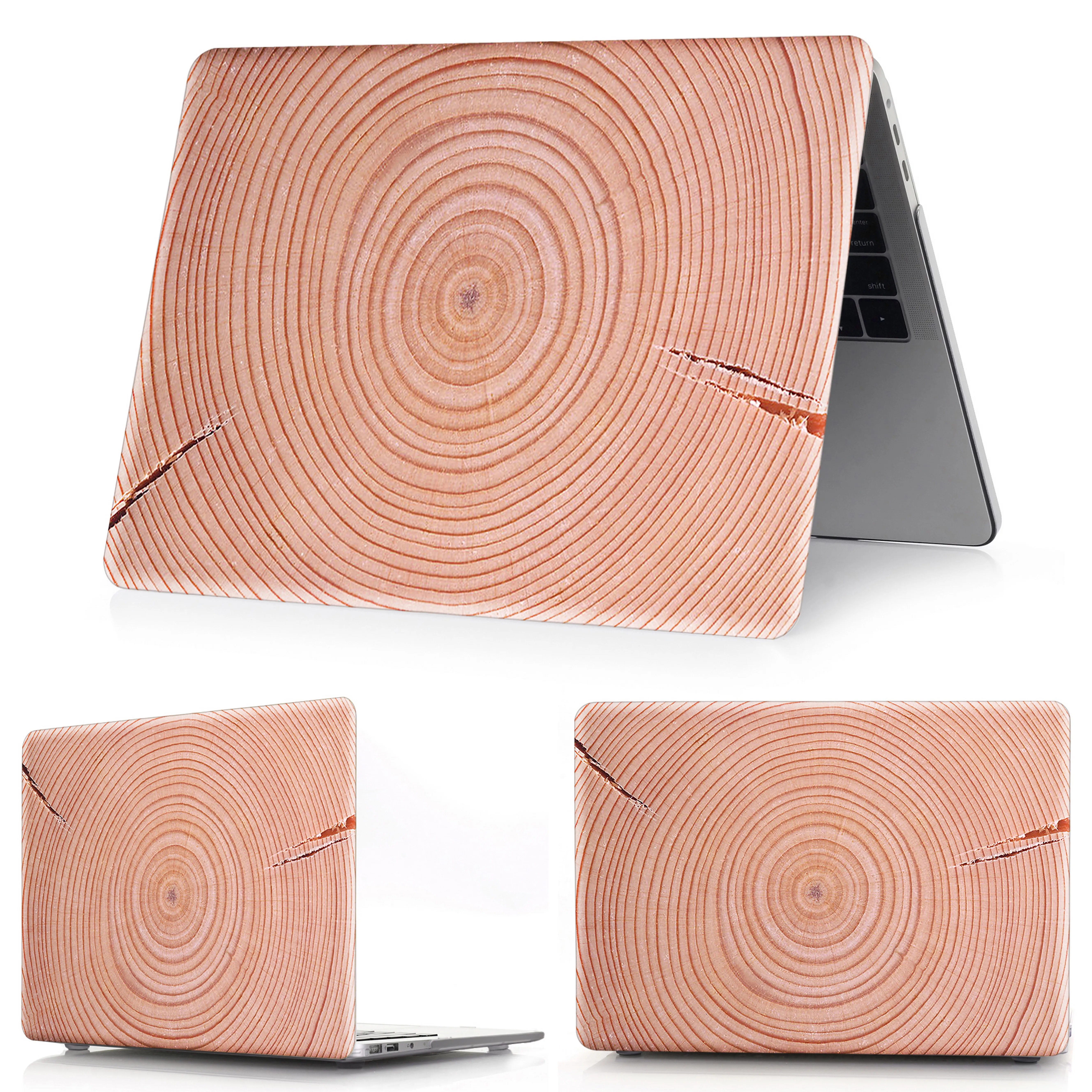 Чехол для ноутбука MacBook Air Pro жесткий чехол с деревянной поверхностью 11 12 13 15 16