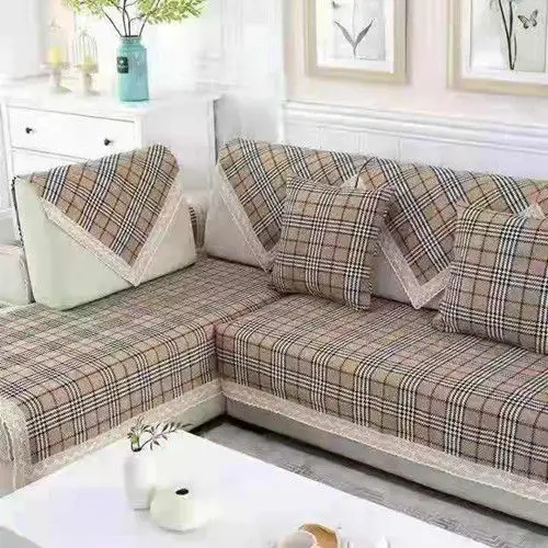 Летняя льняная Нескользящая диванная подушка Современная Минималистичная