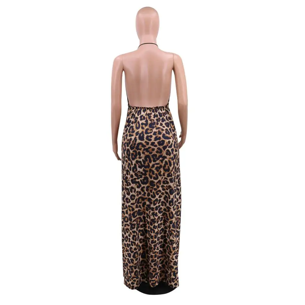 

2020 New Sexy Leopard Print nightclub women's set slim fit deep V-neck sleeveless top and shorts 2-piece set