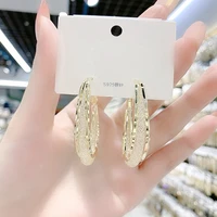 new metal mesh earrings temperament personality exaggerated design sense earrings jewelry wholesale