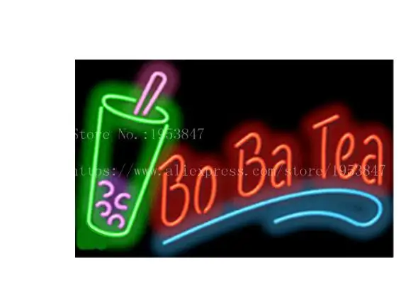 bo bo tea 19 x15 Пользовательские Дракон неоновая вывеска ручной работы светильник бар пивной паб Клубные вывески магазин деловая вывеска диета буфет еда Закусочная мигающий - Испускаемый цвет: bo bo tea 19 x15