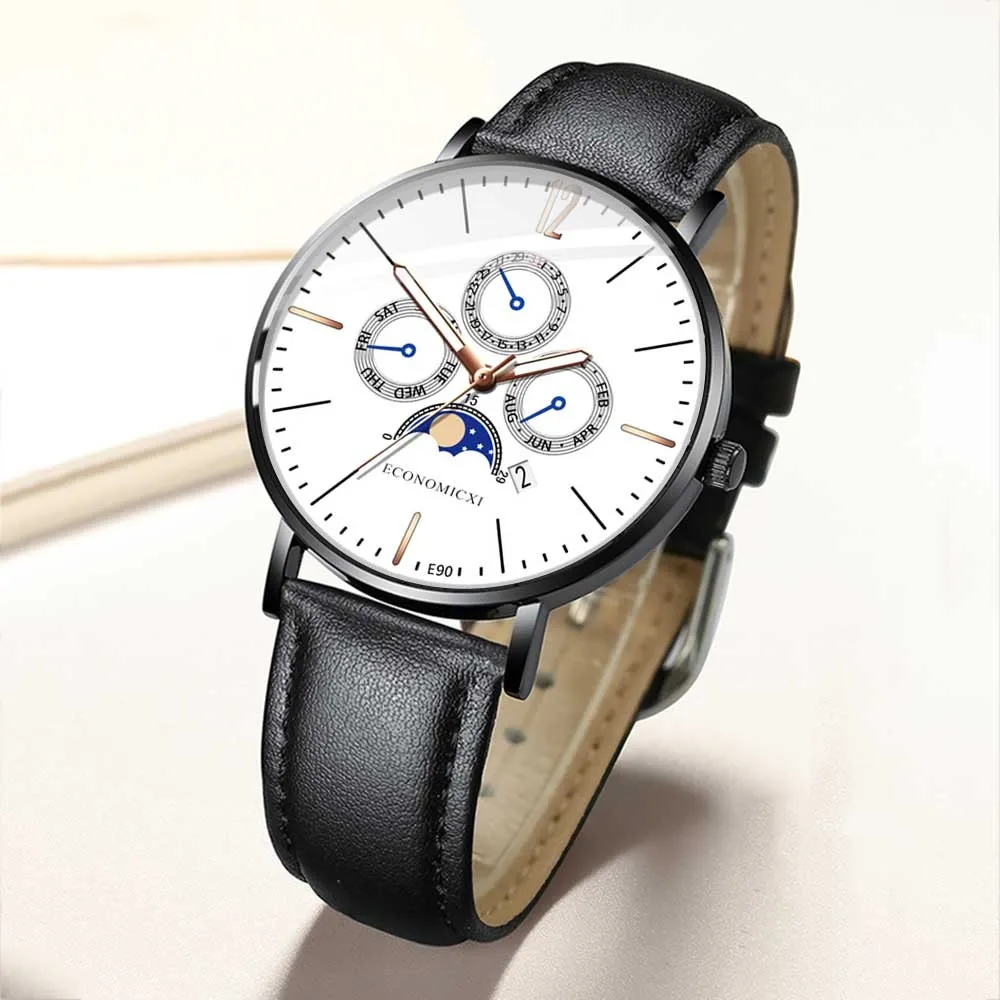

DUOBLA watch men luxury watches waterproof leather band fashion wristwatch mens quartz watch Sports Geneva men's watches