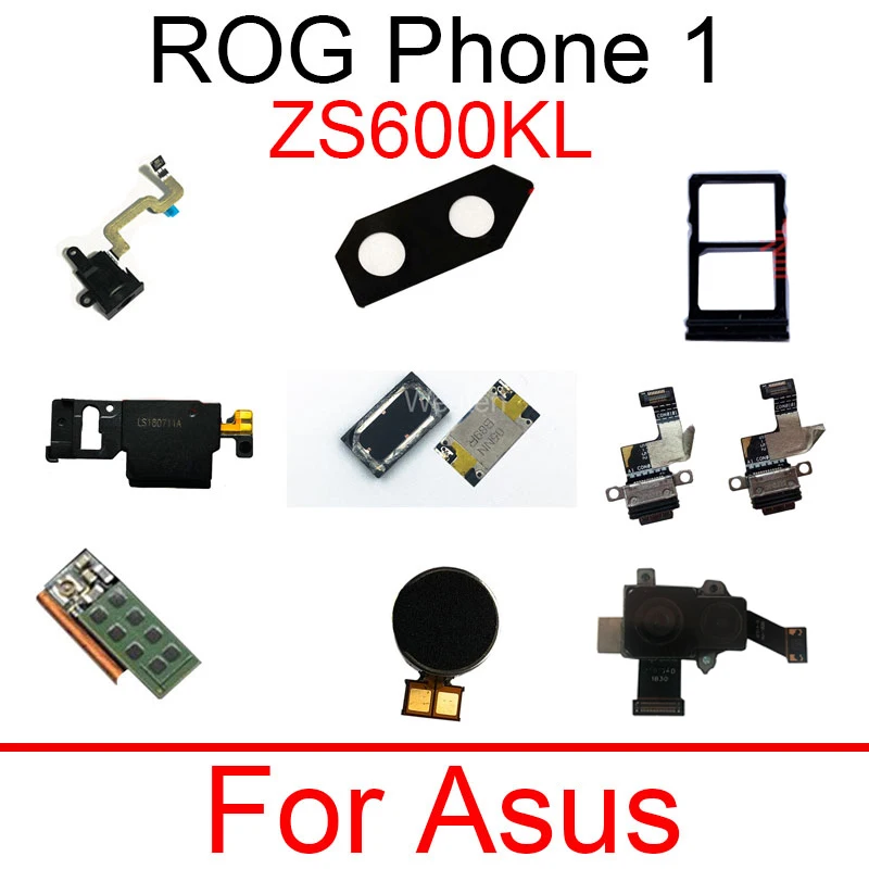 Фото Плата зарядного устройства USB для ASUS ROG Phone ZS600KL Z01QD задняя камера зуммер лоток