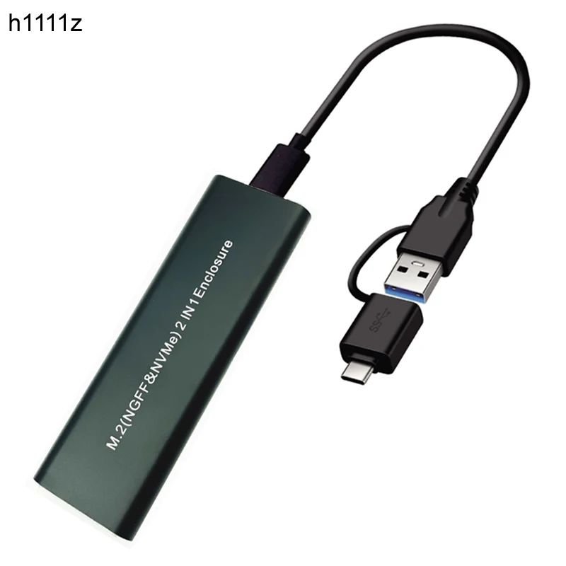Чехол M.2 NVME SSD на USB 3,1, 10 Гбит/с, двойной протокол M2 NVMe, PCIe NGFF SATA M2 NVMe, адаптер корпуса с OTG для M.2 SSD