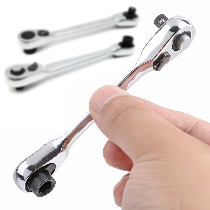 

Double-Ended Torque Small Socket Wrench Spanner Hand Repair Tools Wrench Repair Tools 1PC 1/4"Mini Ratchet Wrench