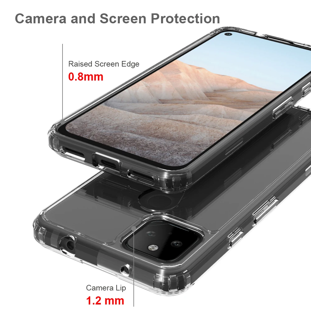for google pixel 5a case pixel 5 cover 4a 5g shock resistant crystal transparent hard back slim clear phone cases funda coque free global shipping