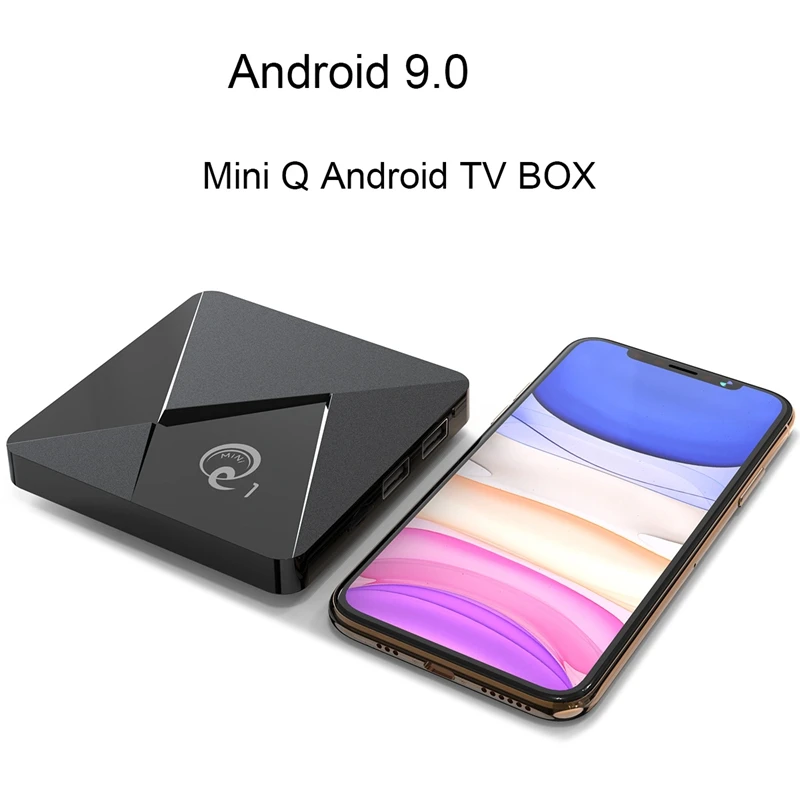 Q1 MINI Smart TV BOX Android 9 0 Youtube 2 Гб 16 RK3328 четырехъядерный процессор 4 ГГц WIFI 4K Google Play Box EU Plug