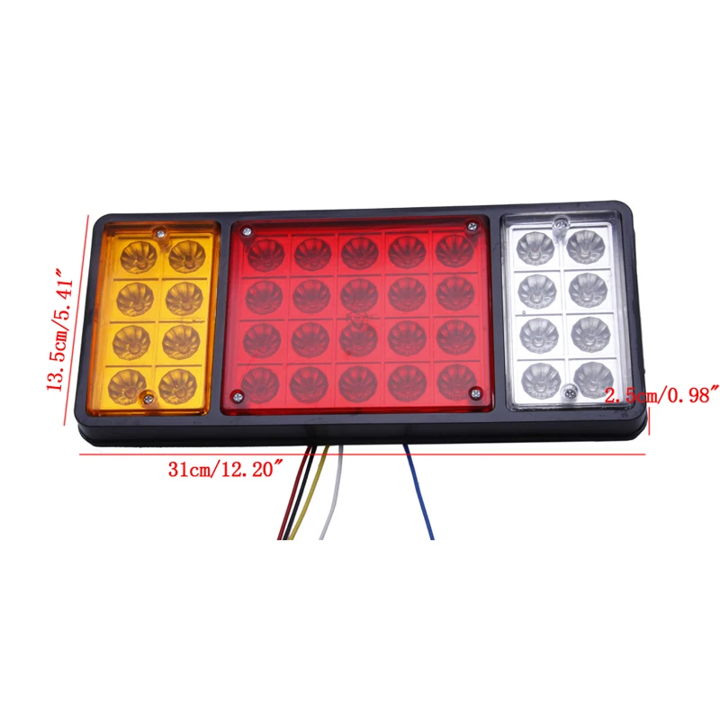

3 Colors 12V Tail Light Rear Lamp Caravan For LED Trailer Ute Waterproof