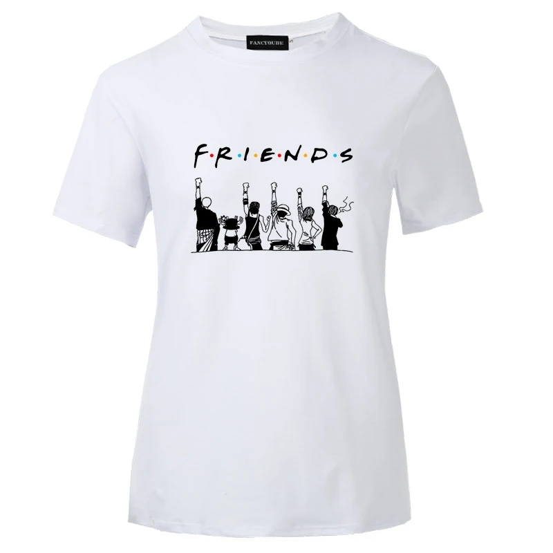 W22283WT Футболка с готическим рисунком Friends Tee Harajuku женская футболка с буквенным принтом с коротким рукавом и круглым вырезом Женские топы - Цвет: W22283WT