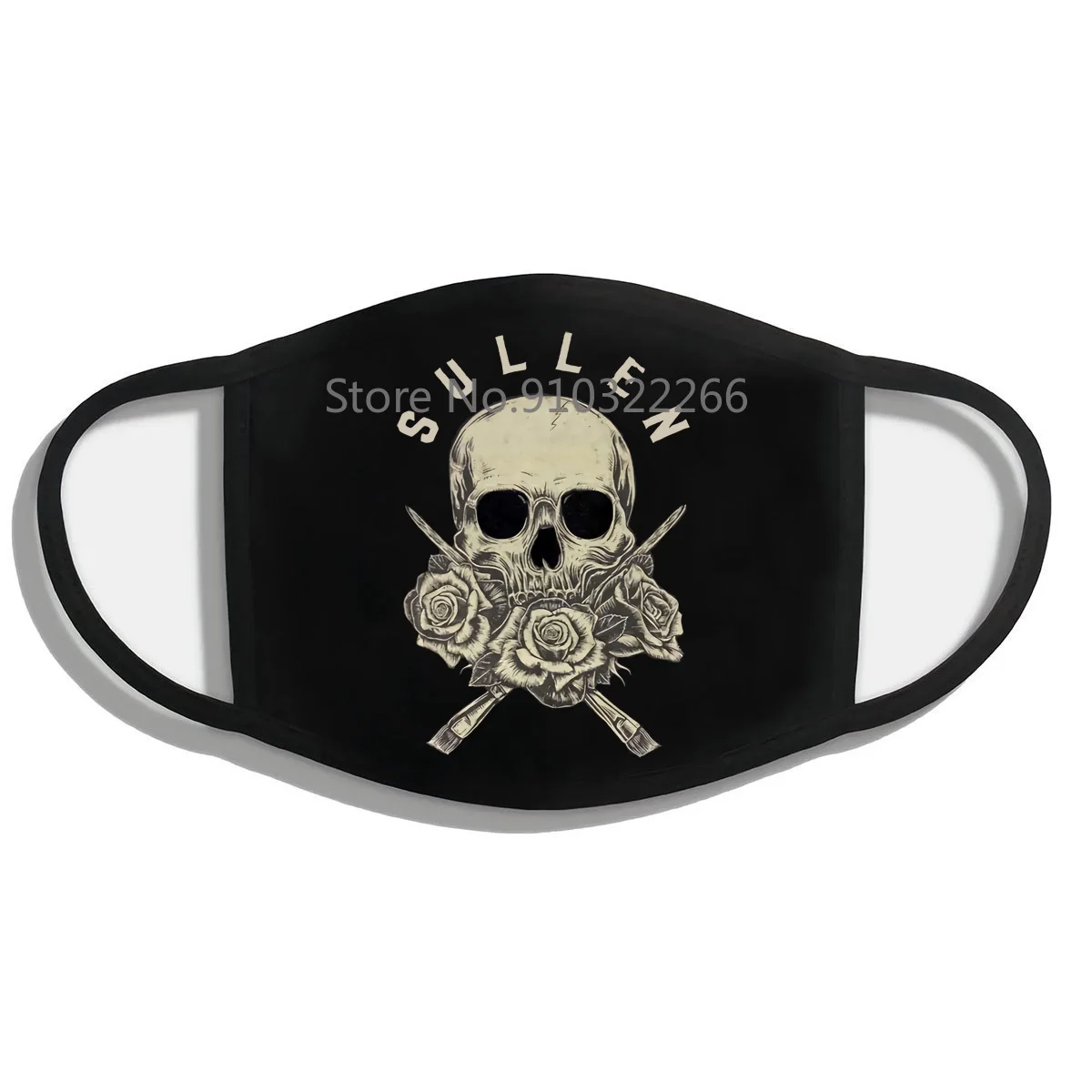 Черная Татуированная брендовая маска Sullen Roses 100% хлопок|Мужские маски-балаклавы| |
