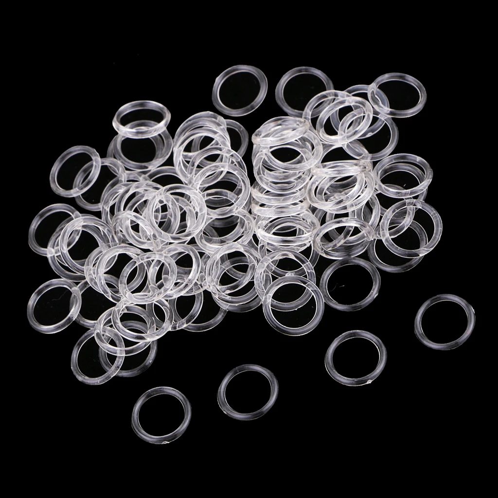 

100pcs Clear Nylon Bra Strap Adjuster Slider O Ring Lingerie Sewing Crafts Bra Straps Slide Buckle