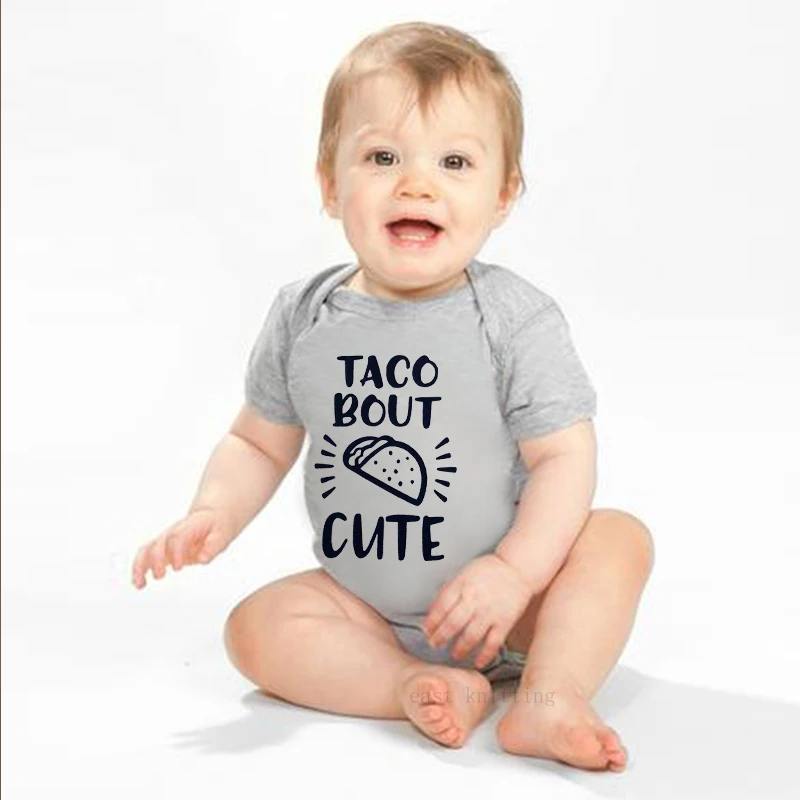Taco Bout милые наборы для новорождённых ползунки, наряды для маленьких мальчиков и девочек, боди