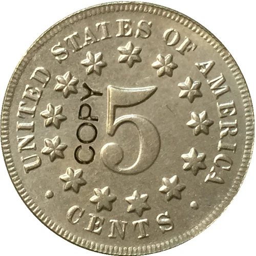 

США, 1866-1883, экран, искусственные монеты