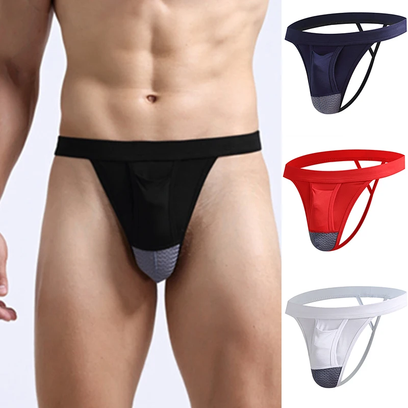 

2021 Men Briefs Low Waist Summer Breathable Men's Underwear Briefs Knickers Solid Lingerie Sexy Underwear Stretch Briefs