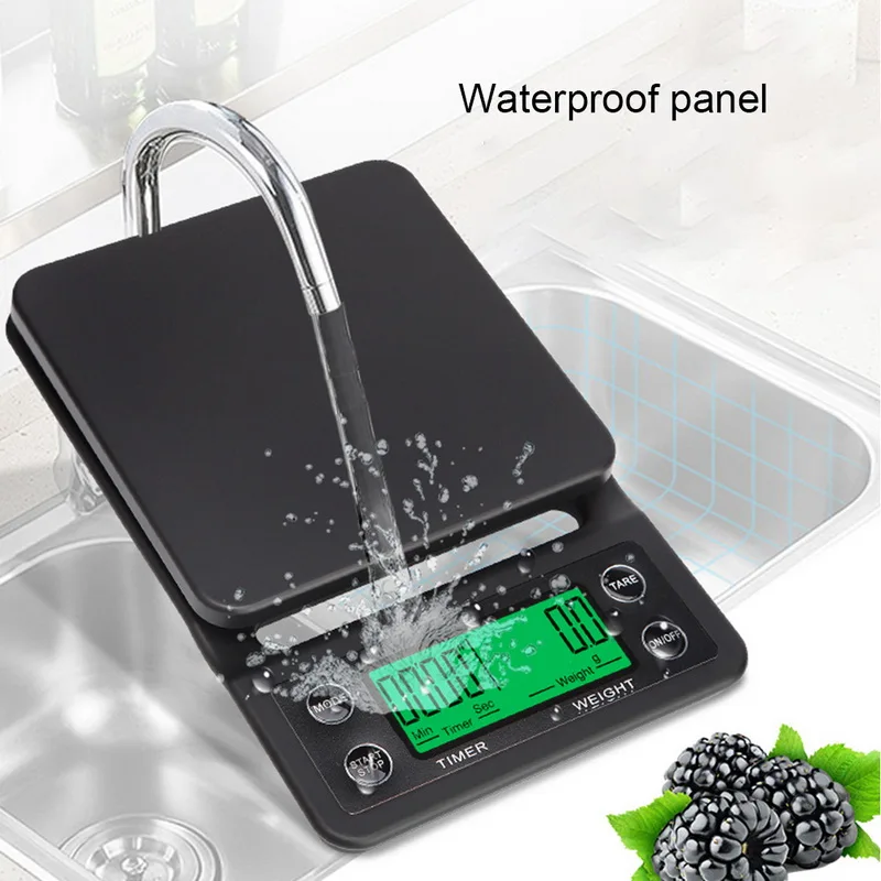 Портативные электронные кухонные весы с таймером высокоточные ЖК-дисплеем 3 кг/0 1