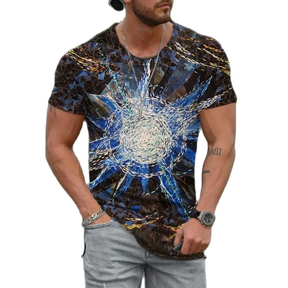 

Men's Women's Summer 3D Printing Short Sleeve T-shirt Cool Trend Casual Top Mysterious Galaxy Print Harajuku T-shirt