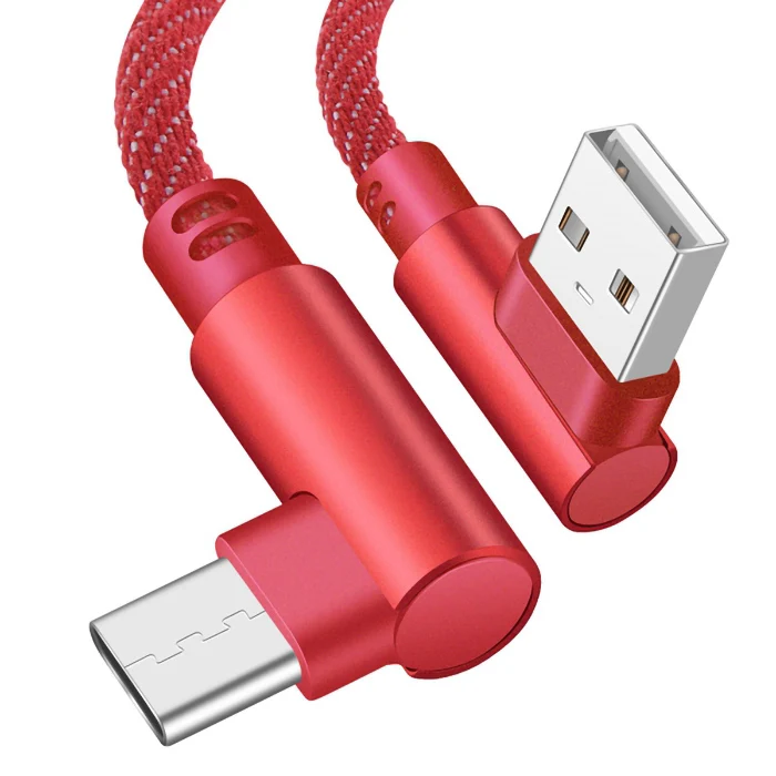 Красный 2.4A usb type C кабель для huawei mate 20 Pro Honor 9X USB C 2,0 Быстрый 3,0 Шнур зарядное устройство для телефона samsung S10 Xiaomi Redmi Note 7 - Цвет: Красный