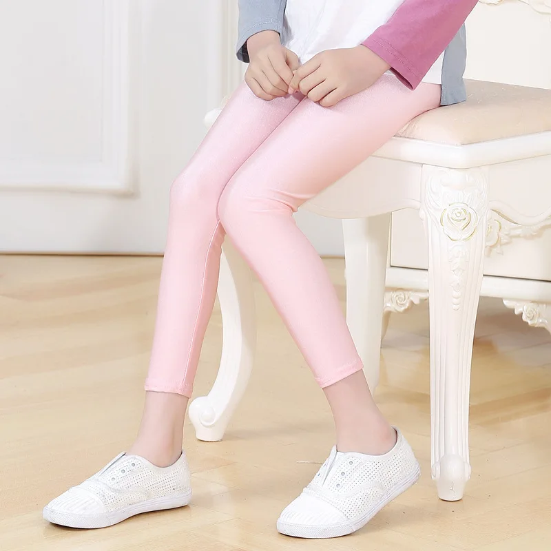 Красные облегающие брюки карандаш для девочек осенне весенние детские леггинсы