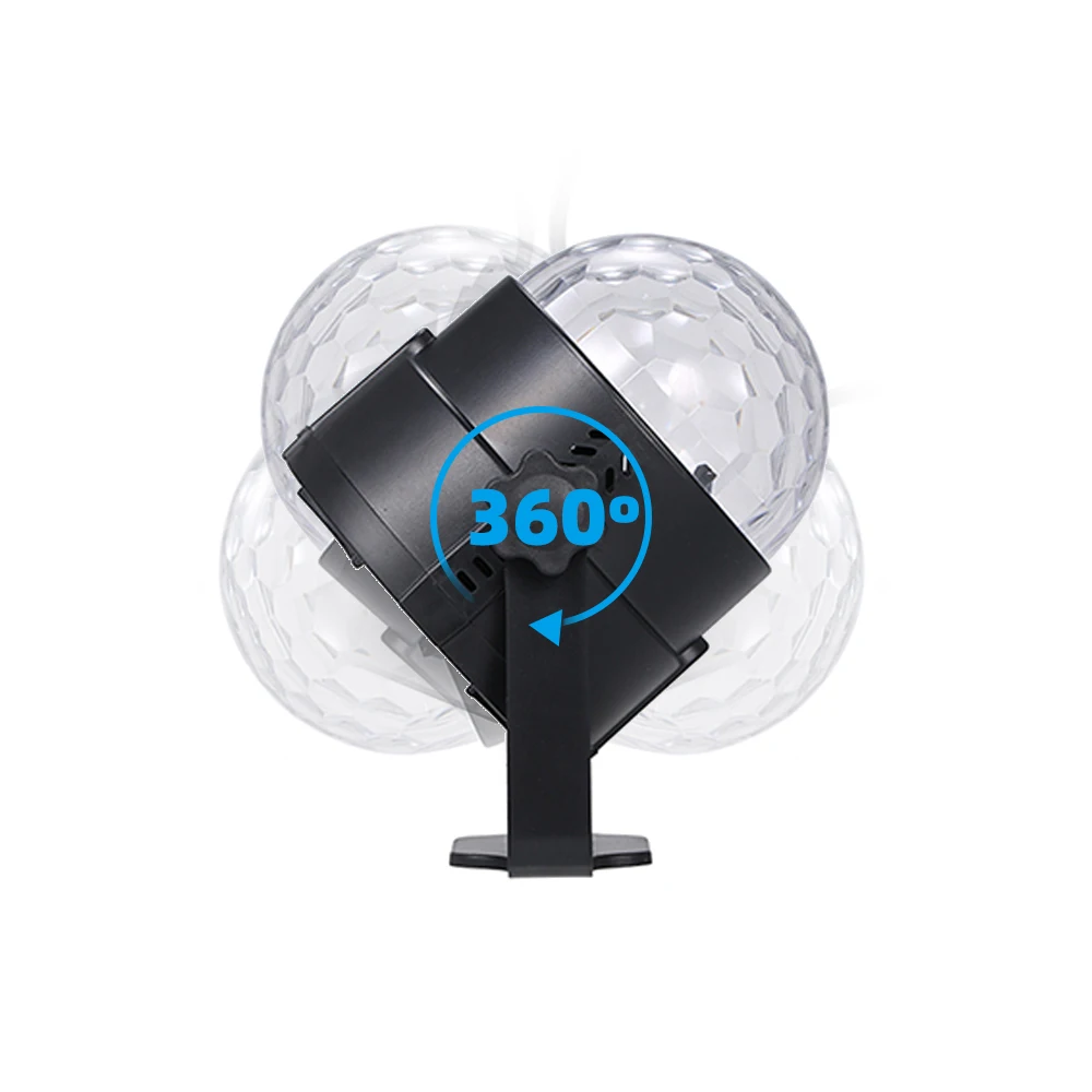 Светодиодная сценическая лампа диско-шар мини RGB DJ Автоматическая звуковая