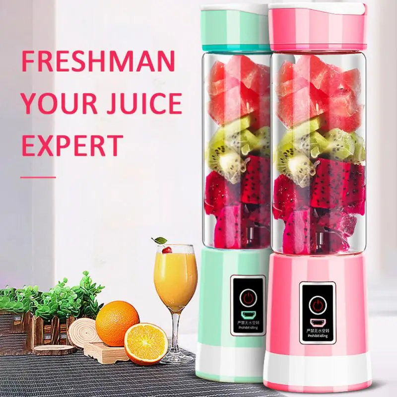 

500ml multifunctional portable rechargeable mini juicer, rechargeable juicer cup, home fruit artifact 4400mAh high quality